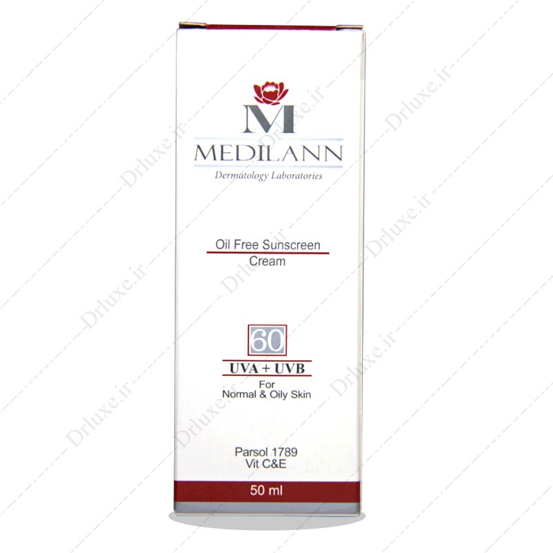 کرم ضدآفتاب SPF60 رنگی فاقد چربی مدیلن 50 میلی لیتر