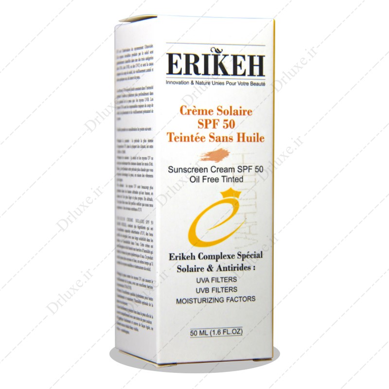 قیمت و خرید کرم ضد آفتاب SPF50 رنگی فاقد چربی اریکه 50 میلی لیتر - دکتر لوکس