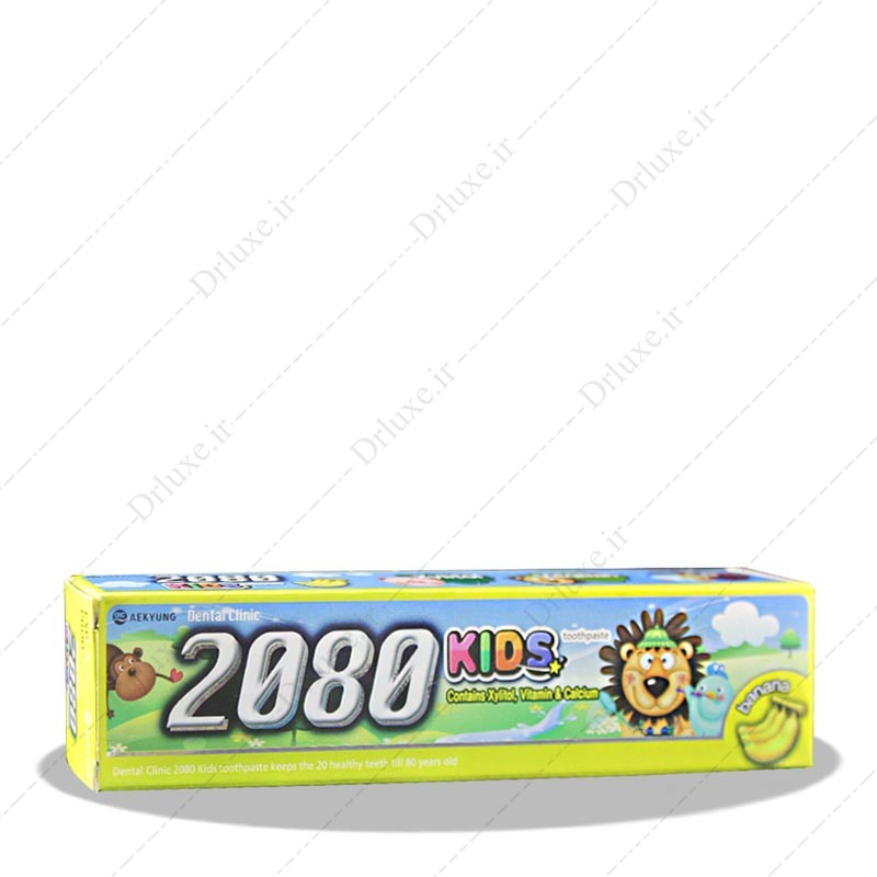 خمیردندان کودک 2080 با رایحه موز 80 گرم