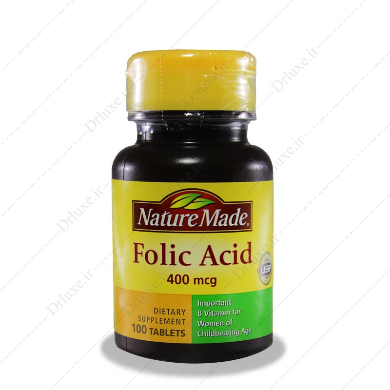 مشخصات، قیمت و خرید قرص فولیک اسید 400mcg نیچرمید 100 عددی - دکتر لوکس