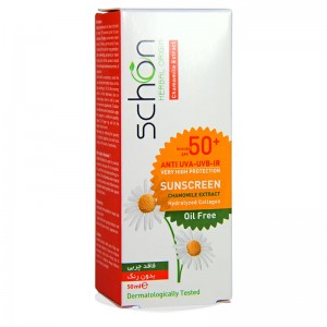 کرم ضد آفتاب شون SPF50 بی رنگ فاقد چربی 50 میلی لیتر