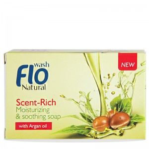 صابون مرطوب کننده صورت و بدن روغن آرگان فلو 100 گرم