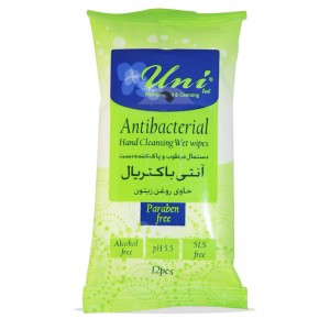 دستمال مرطوب آنتی باکتریال یونی لد حاوی روغن زیتون