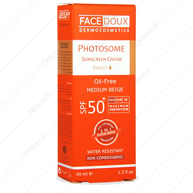 قیمت و خرید ضد آفتاب SPF50 فاقد چربی بژ متوسط فیس دوکس - دکتر لوکس