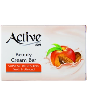 صابون مرطوب کننده و طراوت بخش بادام و هلو اکتیو 125 گرم