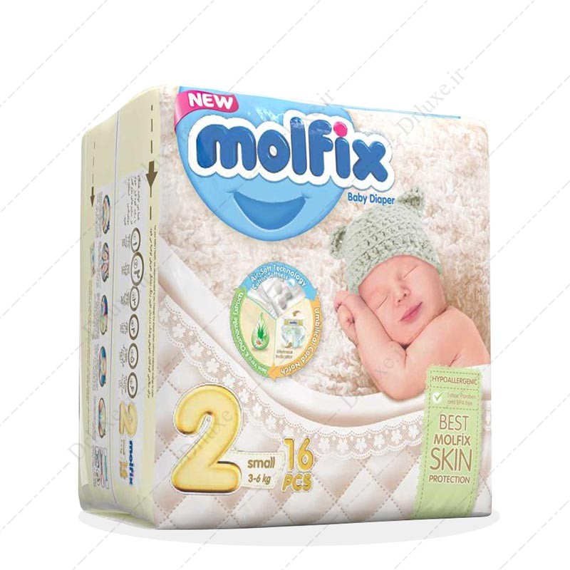 پوشک بچه مولفیکس سایز 2 بسته 16 عددی