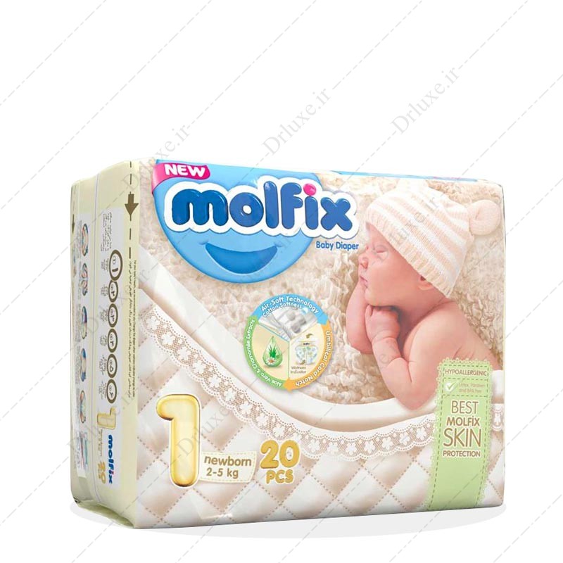 پوشک بچه مولفیکس سایز 1 بسته 20 عددی