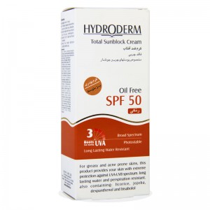 کرم ضد آفتاب SPF50 فاقد چربی بژ متوسط هیدرودرم