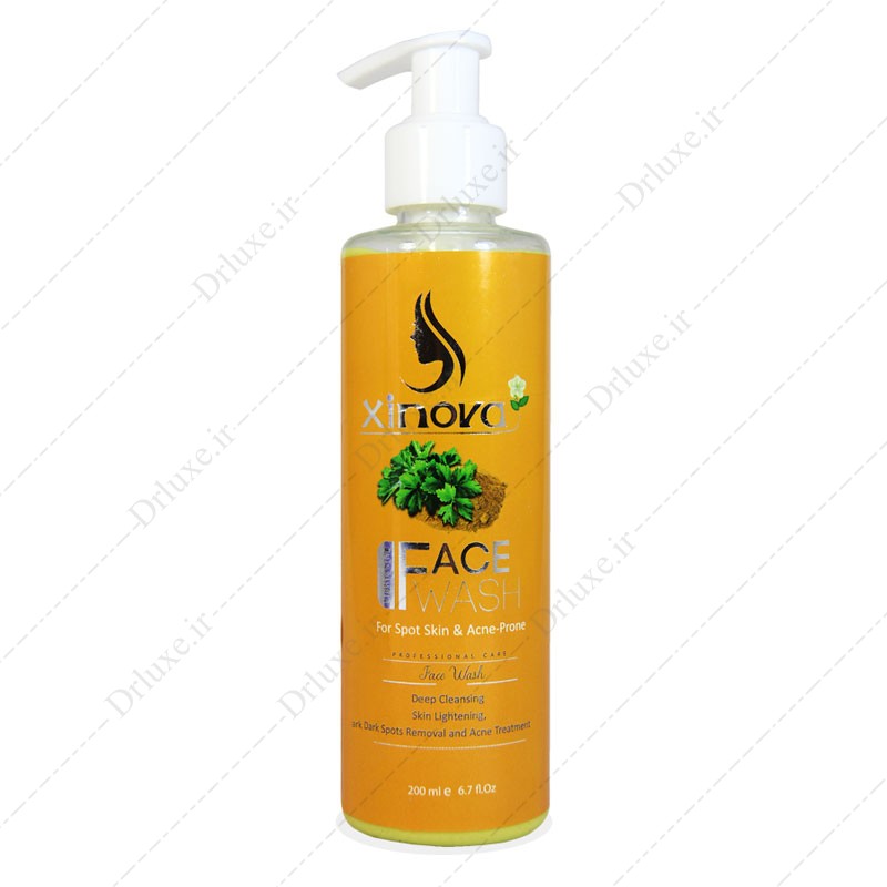 ژل شستشوی روشن کننده صورت زردچوبه و گشنیز ژینووا 200 میل - دکتر لوکس
