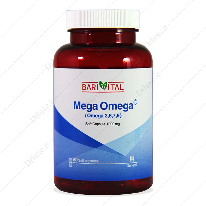 مشخصات، قیمت و خرید کپسول مگا امگا 3 6 7 9 باریویتال 1000 میلی گرم 60 عددی - دکتر لوکس