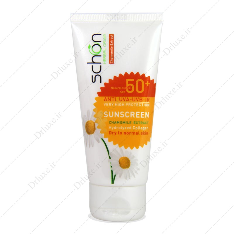 کرم ضد آفتاب SPF50 رنگ طبیعی  پوست خشک تا نرمال شون