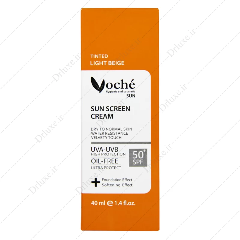 کرم ضد آفتاب SPF50 وچه پوست خشک و معمولی بژ روشن 40 میلی لیتر