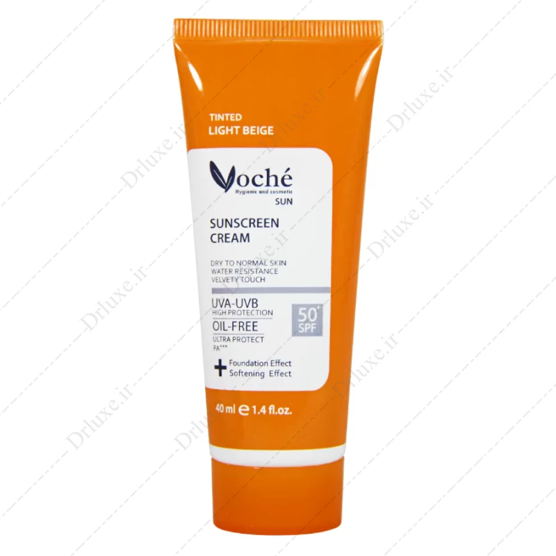 کرم ضد آفتاب SPF50 وچه پوست خشک و معمولی بژ روشن 40 میلی لیتر