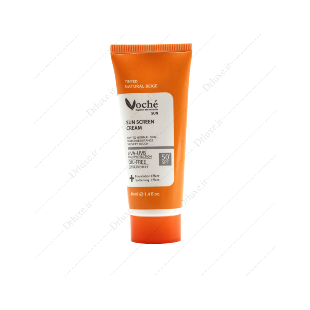 کرم ضد آفتاب SPF 50 وچه پوست خشک و معمولی بژ طبیعی 40 میلی لیتر