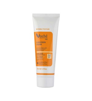 کرم ضد آفتاب SPF 50 بی رنگ وچه پوست خشک و معمولی 40 میلی لیتر