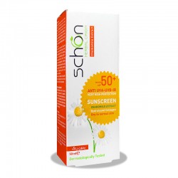 کرم ضد آفتاب SPF50 بدون رنگ شون حاوی عصاره بابونه 50 میلی لیتر