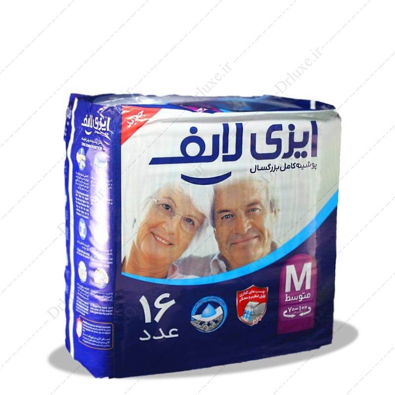 مشخصات، قیمت و خرید پوشک کامل بزرگسال ایزی لایف سایز متوسط 18 عدد- داروخانه انلاین دکترلوکس