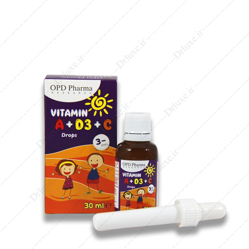 مشخصات،قیمت وخریدقطره ویتامین آ + د3 + ث او پی دی فارما  30 میلی لیتر-دکتر لوکس