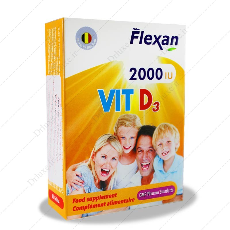 مشخصات،قیمت وخریدکپسول ویتامین D3 2000 فیشر فلکسان 60 عدد-دکتر لوکس