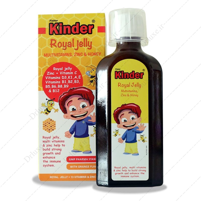 مشخصات، قیمت و خرید شربت رویال ژلی  کیندر فیشر 150 میلی لیتر - دکتر لوکس