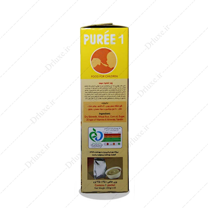 مشخصات،قیمت وخریدپوره 1 پوره گندمین و شیر 250 گرم-دکتر لوکس