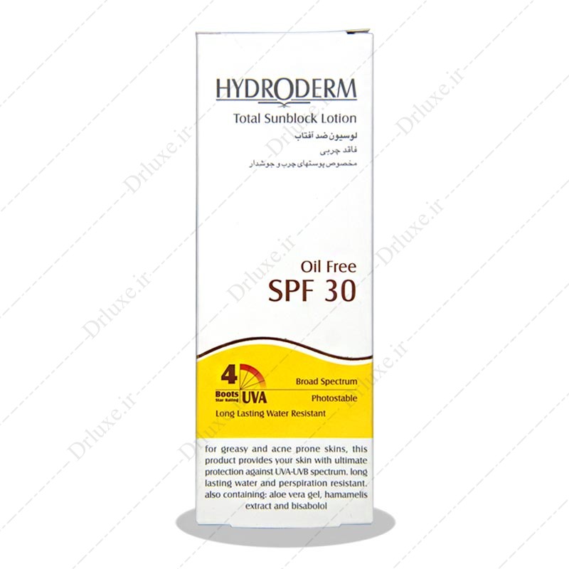 مشحصات،قیمت وخرید لوسیون ضدآفتابSPF30 فاقد چربی هیدرودرم 75 میلی لیتر-دکتر لوکس