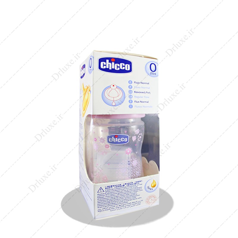 مشخصات، قیمت و خرید شیشه شیر سیلیکون دخترانه چیکو 150ml - دکتر لوکس